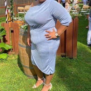 Blue Plus Size Dress